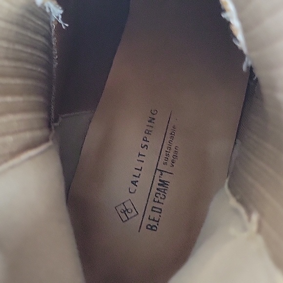 CALL IT SPRING WOMEN'S TAN SLIP ON ANKLE BOOTS - Picture 6 of 7